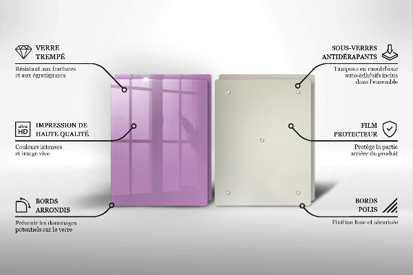 Skleněné krájecí prkénko Barva fialová