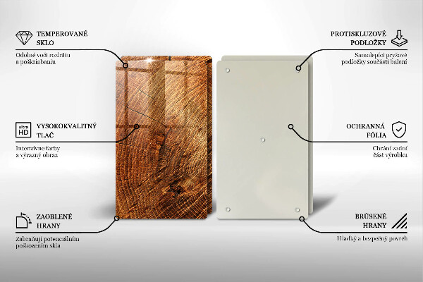 Skleněná krájecí deska Dřevo stromu