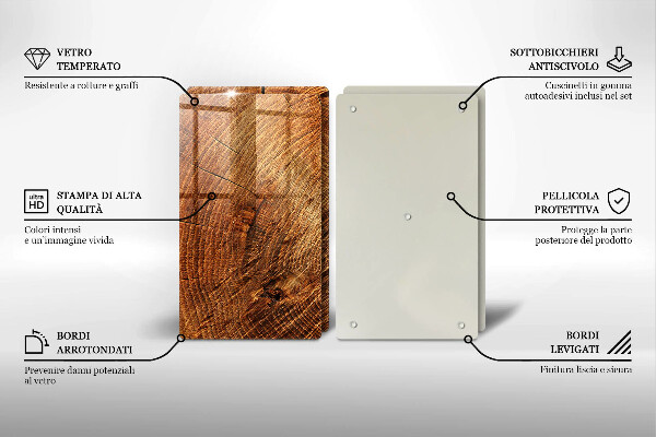 Skleněná krájecí deska Dřevo stromu