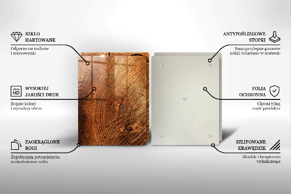 Skleněná krájecí deska Dřevo stromu