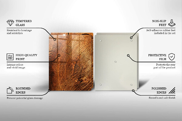 Skleněná krájecí deska Dřevo stromu