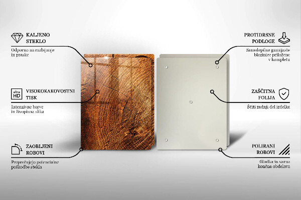 Skleněná krájecí deska Dřevo stromu