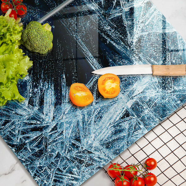Skleněná krájecí deska Struktura ostrého ledu