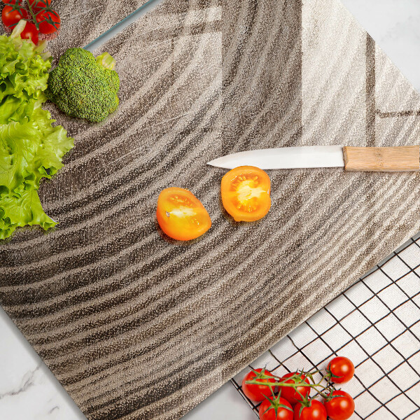 Skleněná krájecí deska Dřevěné kroužky