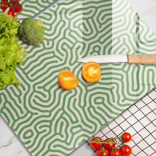 Skleněná krájecí deska Abstraktní linie