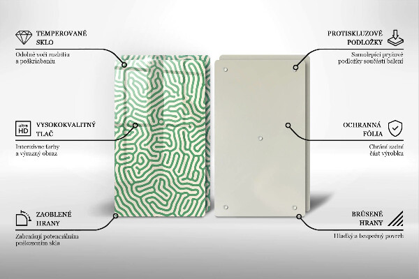 Skleněná krájecí deska Abstraktní linie