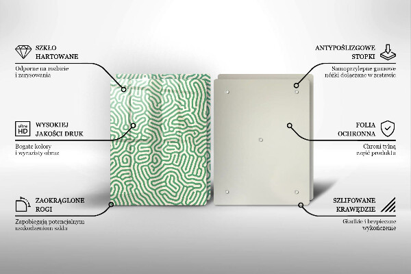 Skleněná krájecí deska Abstraktní linie