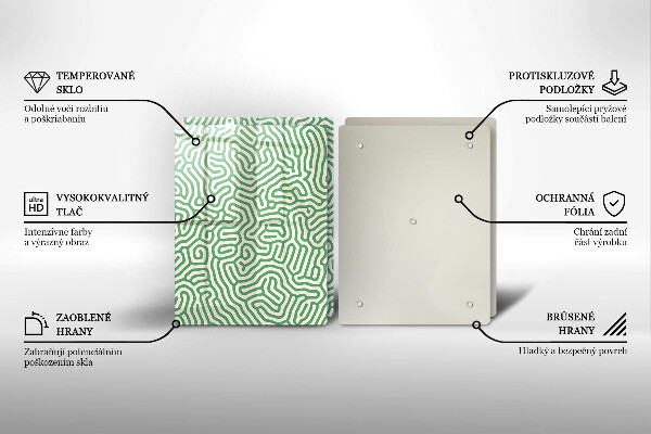 Skleněná krájecí deska Abstraktní linie