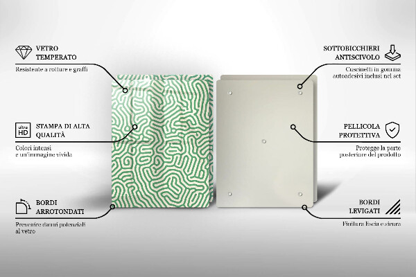 Skleněná krájecí deska Abstraktní linie