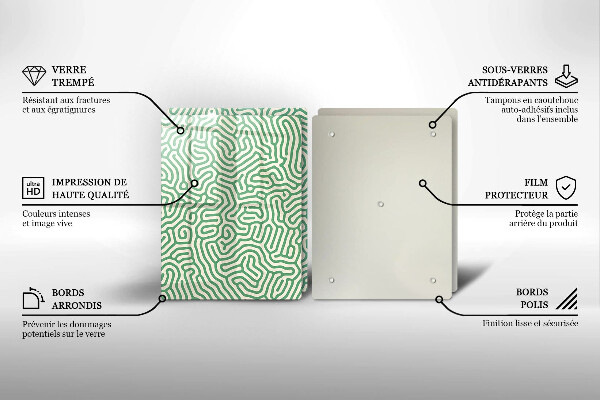 Skleněná krájecí deska Abstraktní linie