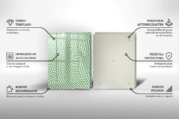 Skleněná krájecí deska Abstraktní linie