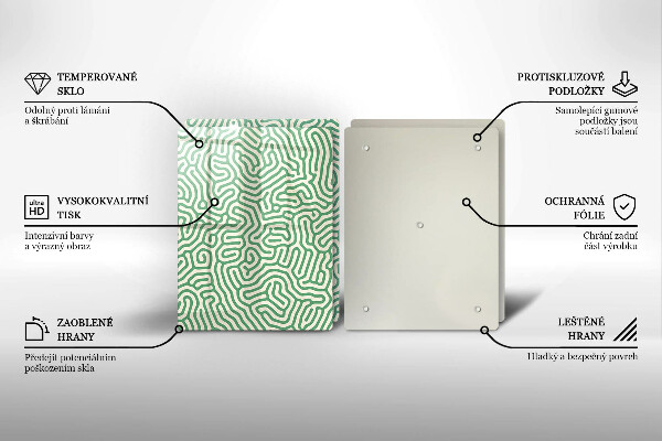 Skleněná krájecí deska Abstraktní linie