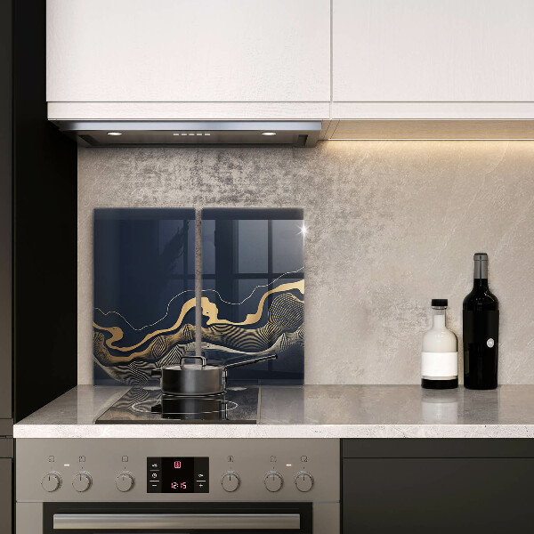 Skleněná krájecí deska Abstraktní zlaté čáry