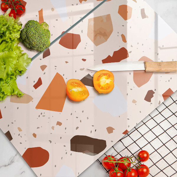 Skleněné krájecí prkénko Dekorativní kamenina