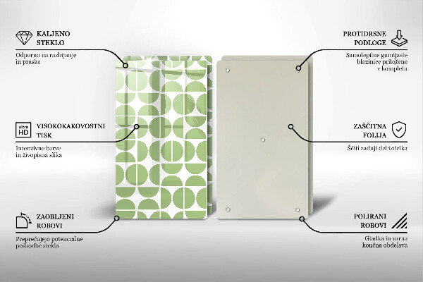 Skleněná krájecí deska Vzor boho tvarů