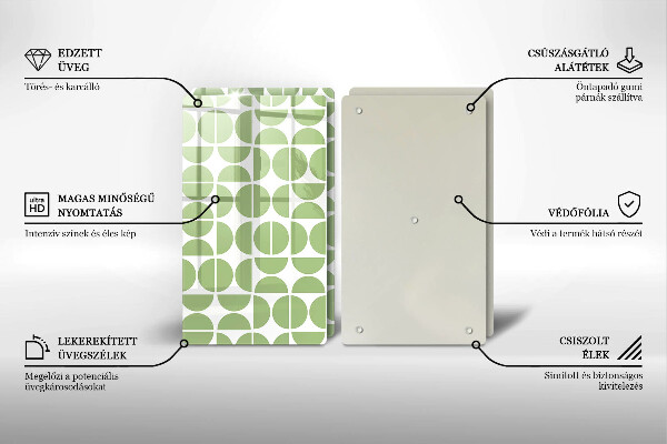 Skleněná krájecí deska Vzor boho tvarů