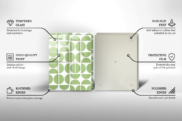 Skleněná krájecí deska Vzor boho tvarů