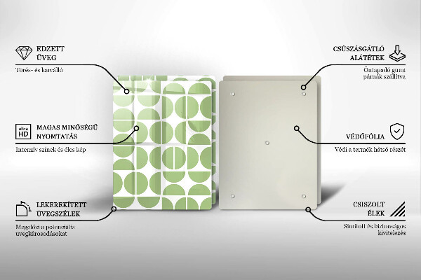 Skleněná krájecí deska Vzor boho tvarů