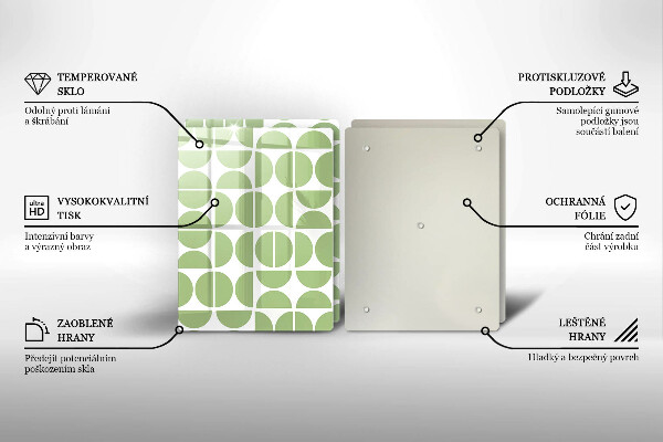 Skleněná krájecí deska Vzor boho tvarů