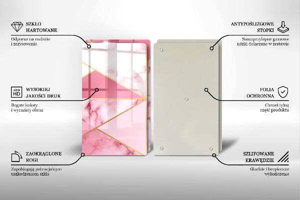 Skleněná krájecí deska Geometrický mramor