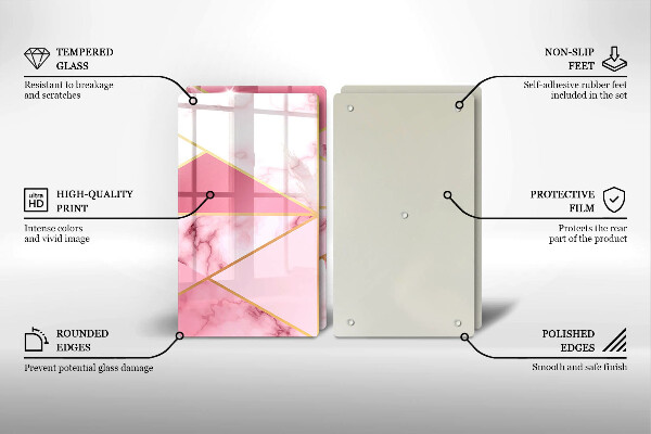 Skleněná krájecí deska Geometrický mramor