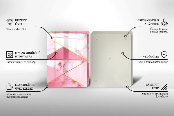 Skleněná krájecí deska Geometrický mramor