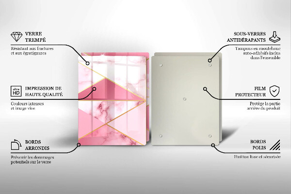 Skleněná krájecí deska Geometrický mramor