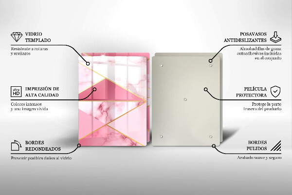 Skleněná krájecí deska Geometrický mramor