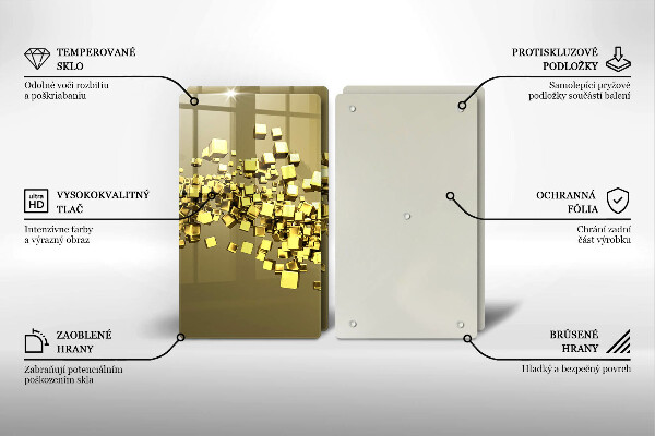 Skleněná krájecí deska Abstraktní 3d geometrie