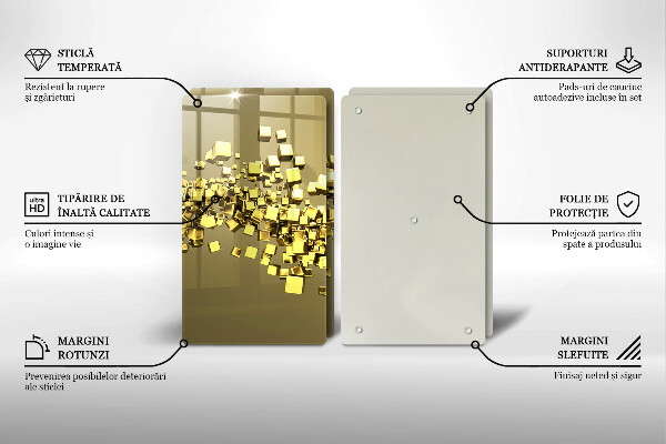 Skleněná krájecí deska Abstraktní 3d geometrie
