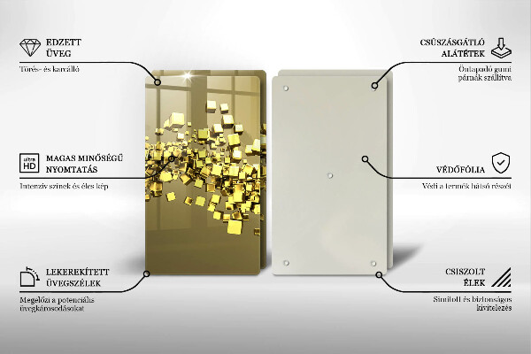 Skleněná krájecí deska Abstraktní 3d geometrie