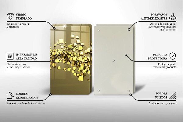 Skleněná krájecí deska Abstraktní 3d geometrie