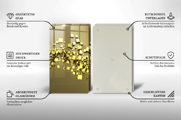 Skleněná krájecí deska Abstraktní 3d geometrie