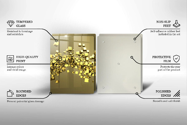 Skleněná krájecí deska Abstraktní 3d geometrie