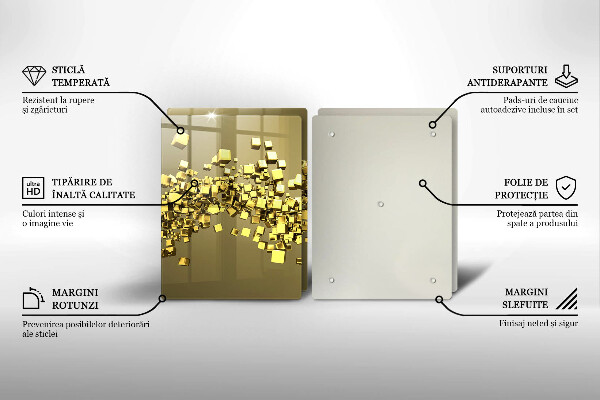 Skleněná krájecí deska Abstraktní 3d geometrie