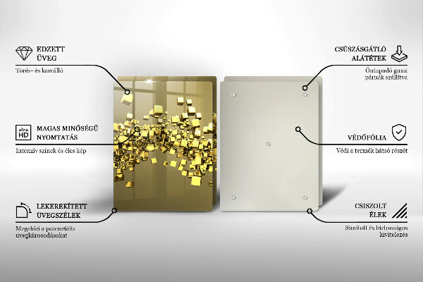 Skleněná krájecí deska Abstraktní 3d geometrie