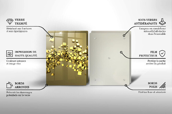 Skleněná krájecí deska Abstraktní 3d geometrie