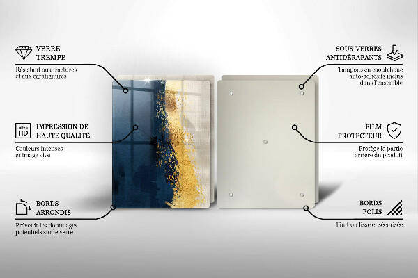 Skleněná krájecí deska Zlatá abstrakce