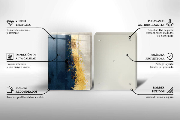 Skleněná krájecí deska Zlatá abstrakce