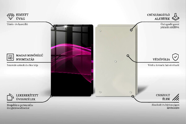 Skleněná krájecí deska Růžová abstrakce