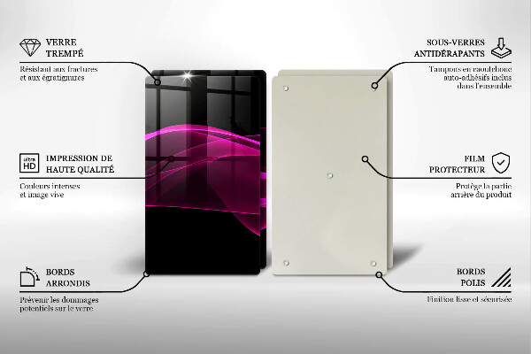 Skleněná krájecí deska Růžová abstrakce