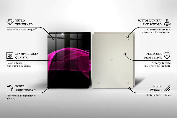 Skleněná krájecí deska Růžová abstrakce