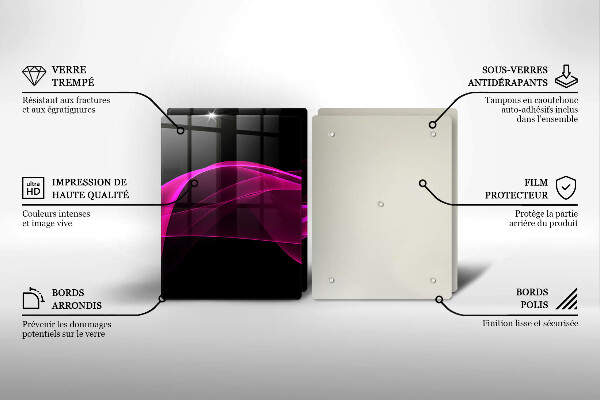 Skleněná krájecí deska Růžová abstrakce