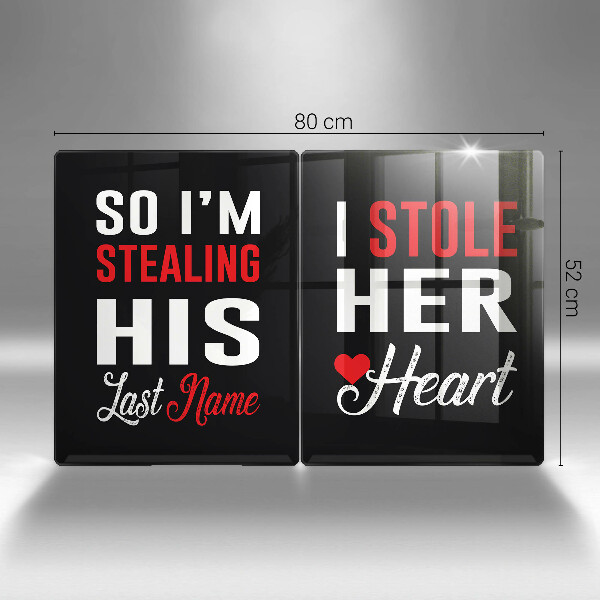 Skleněná krájecí deska Nápis věta vzor