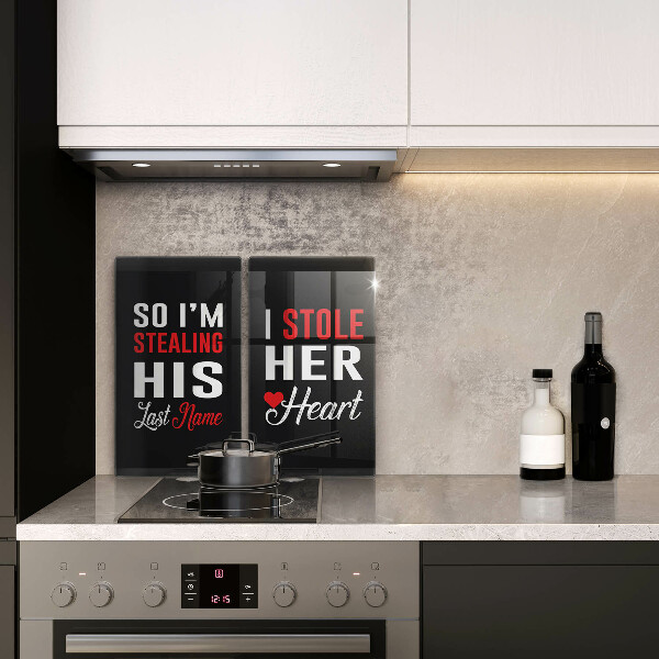 Skleněná krájecí deska Nápis věta vzor