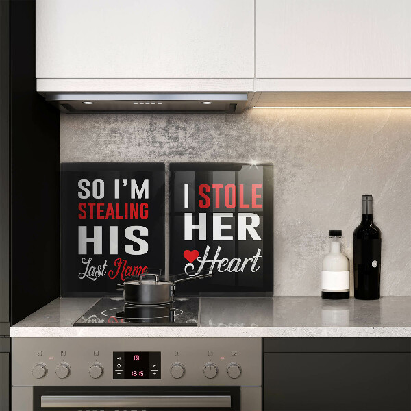 Skleněná krájecí deska Nápis věta vzor