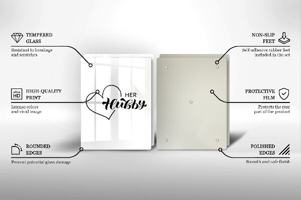 Skleněná krájecí deska Nápis věta vzor