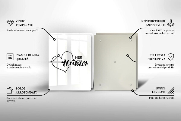 Skleněná krájecí deska Nápis věta vzor