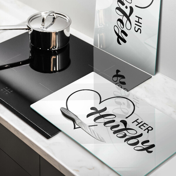 Skleněná krájecí deska Nápis věta vzor