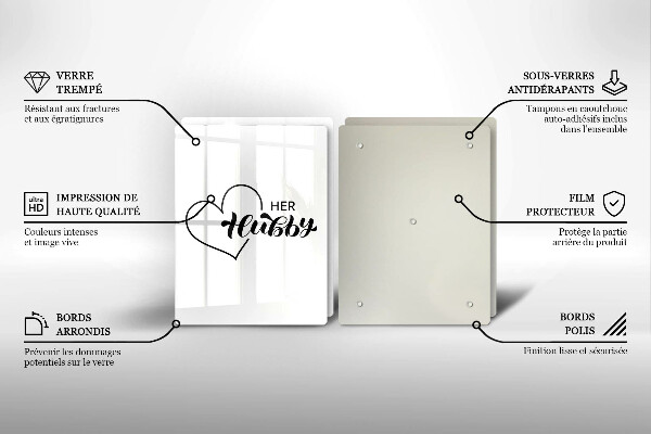 Skleněná krájecí deska Nápis věta vzor